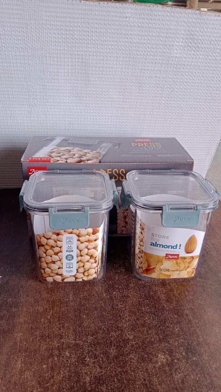 Airtight Food Storage Containers – 2x 900ml Press N’ Lock Set - Image 8