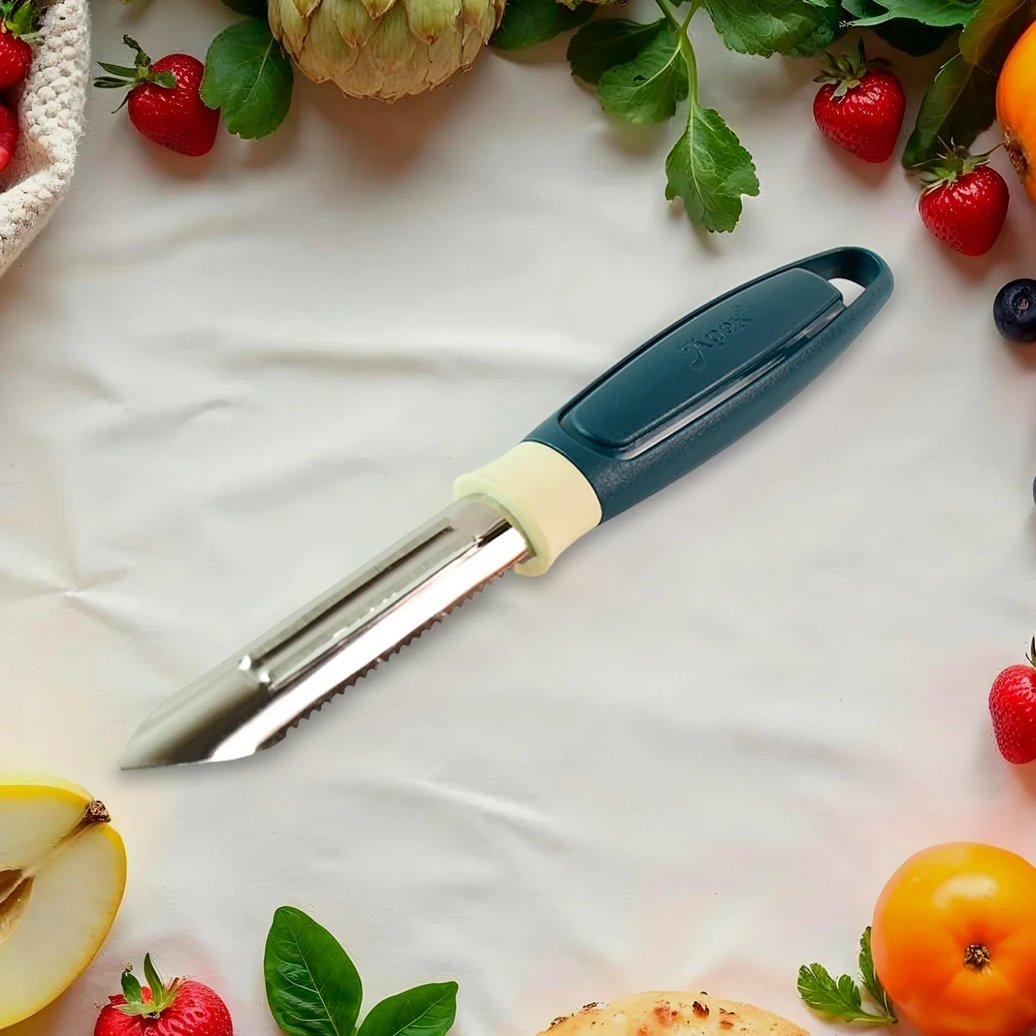 Stainless Steel Potato Peeler – Sharp Serrated Blade for Easy Peeling - Image 2