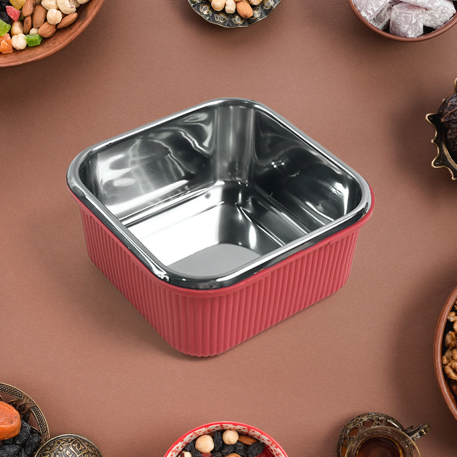 Square Stainless Steel Food Storage Container – 400ml Airtight - Image 3