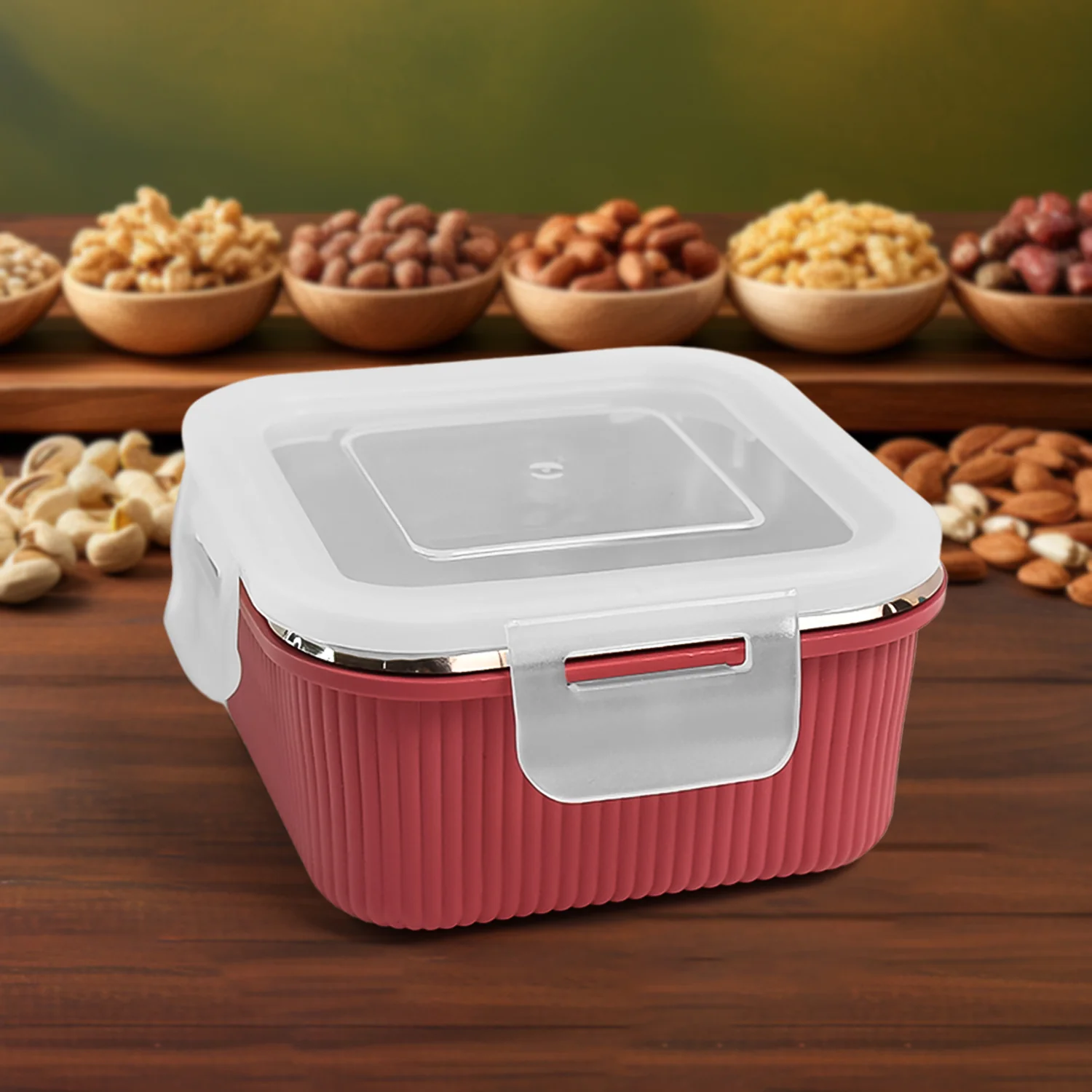 Square Stainless Steel Food Storage Container – 400ml Airtight - Image 4