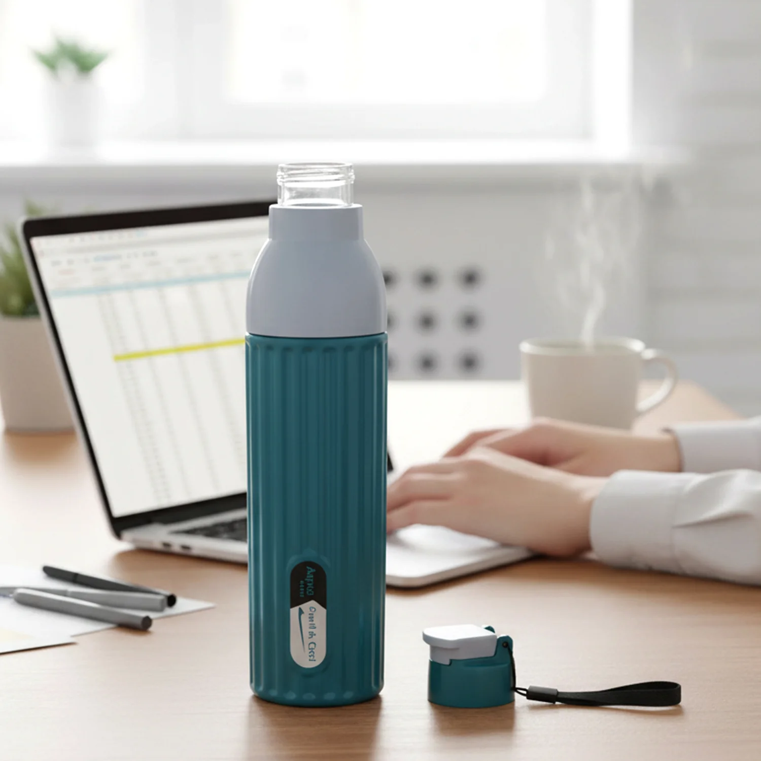 Sports Sipper Water Bottle – 1000ML Leakproof with Carry Strap - Image 6