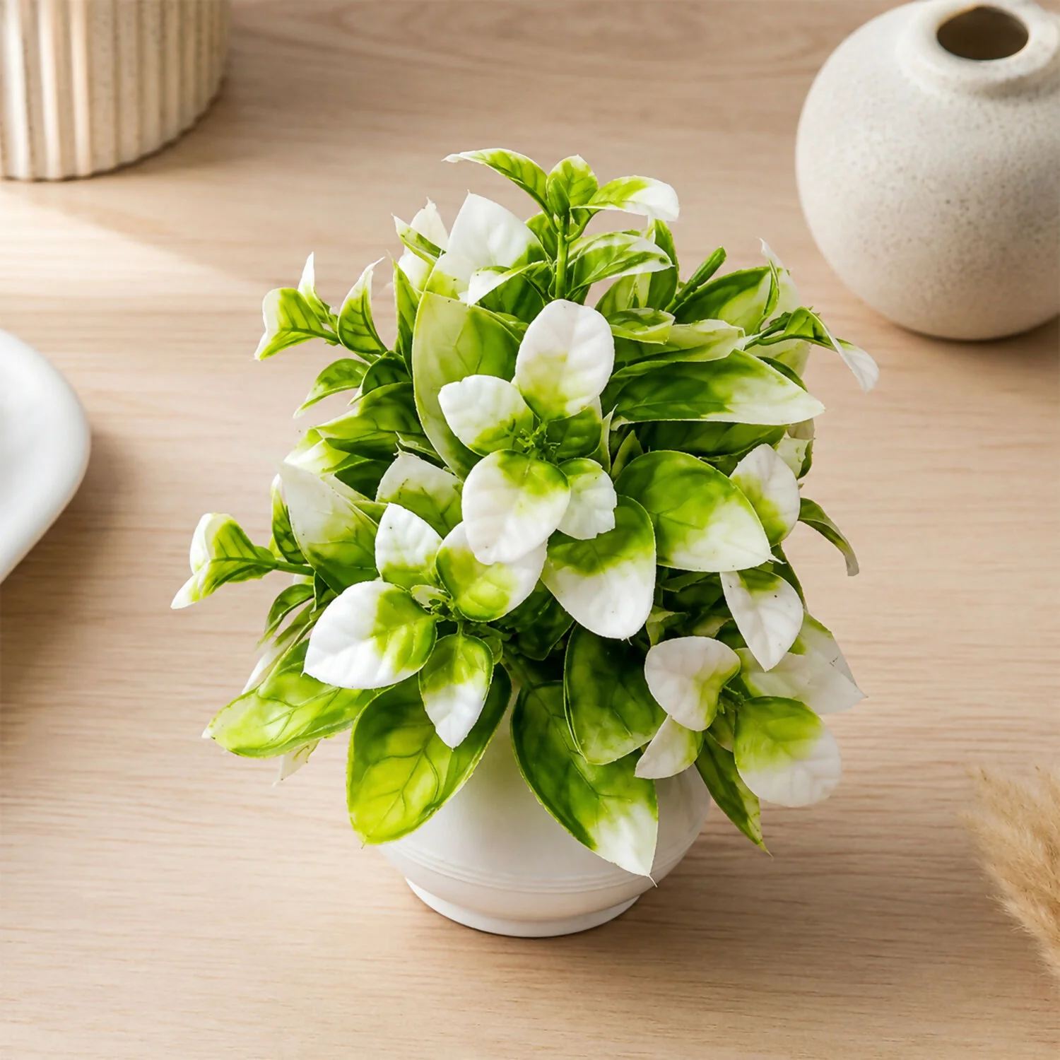 Artificial Flower Plant with White Blooms for Home Decor & Premium Table Styling - Image 4