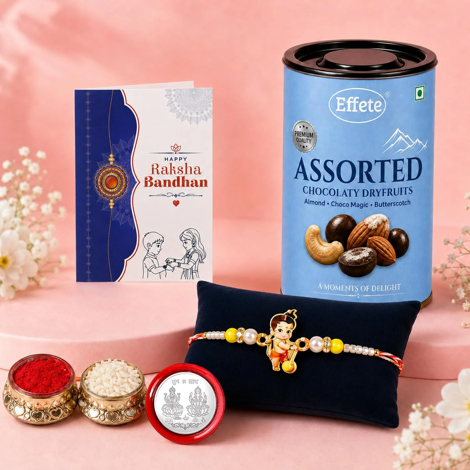 Bal Hanuman Rakhi Combo - Raksha Bandhan Gift with Assorted Choco 96gm, Pack of 5 - Image 3
