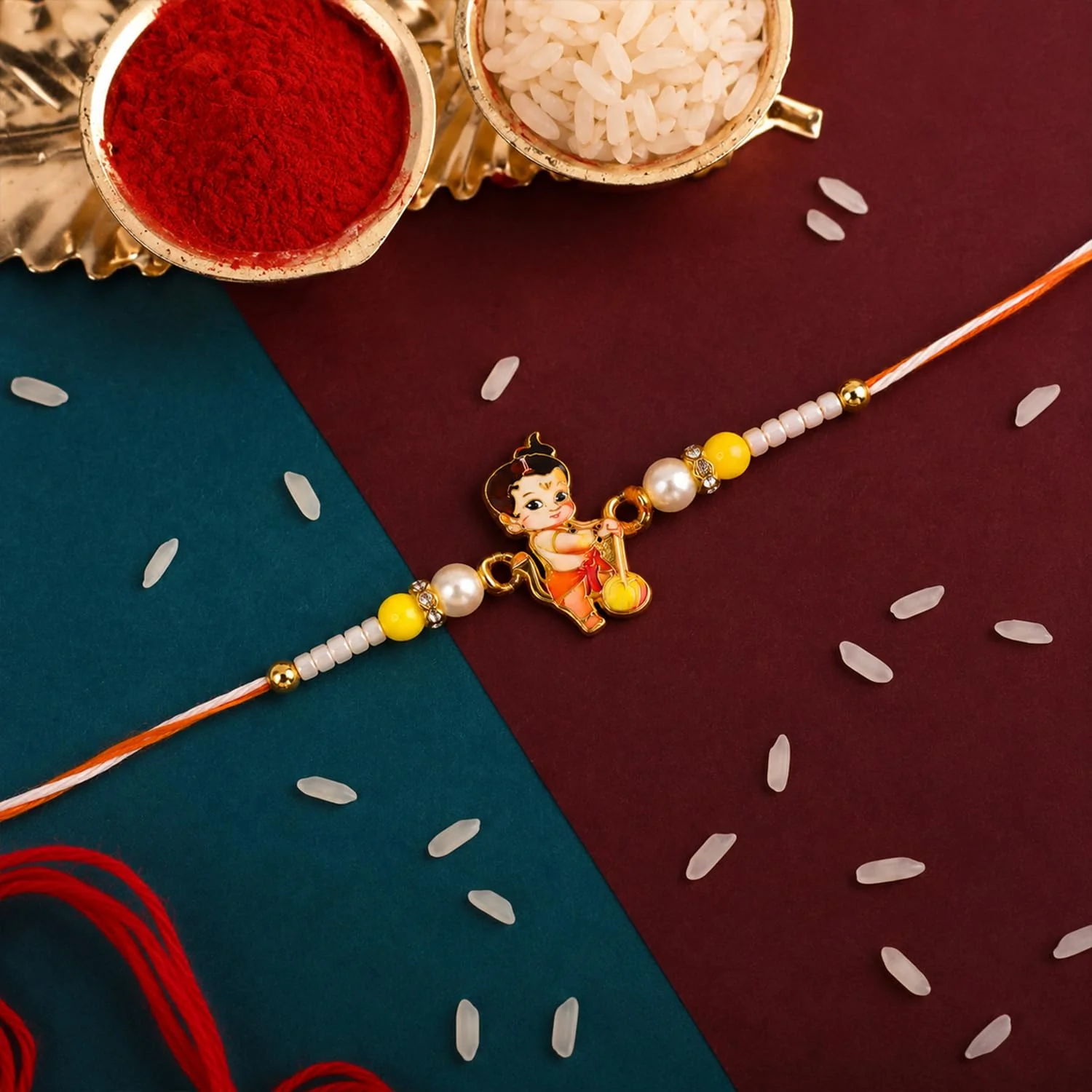 Bal Hanuman Rakhi Combo - Raksha Bandhan Gift with Choco Beats 32gm, Pack of 5 for Bhaiya - Image 13
