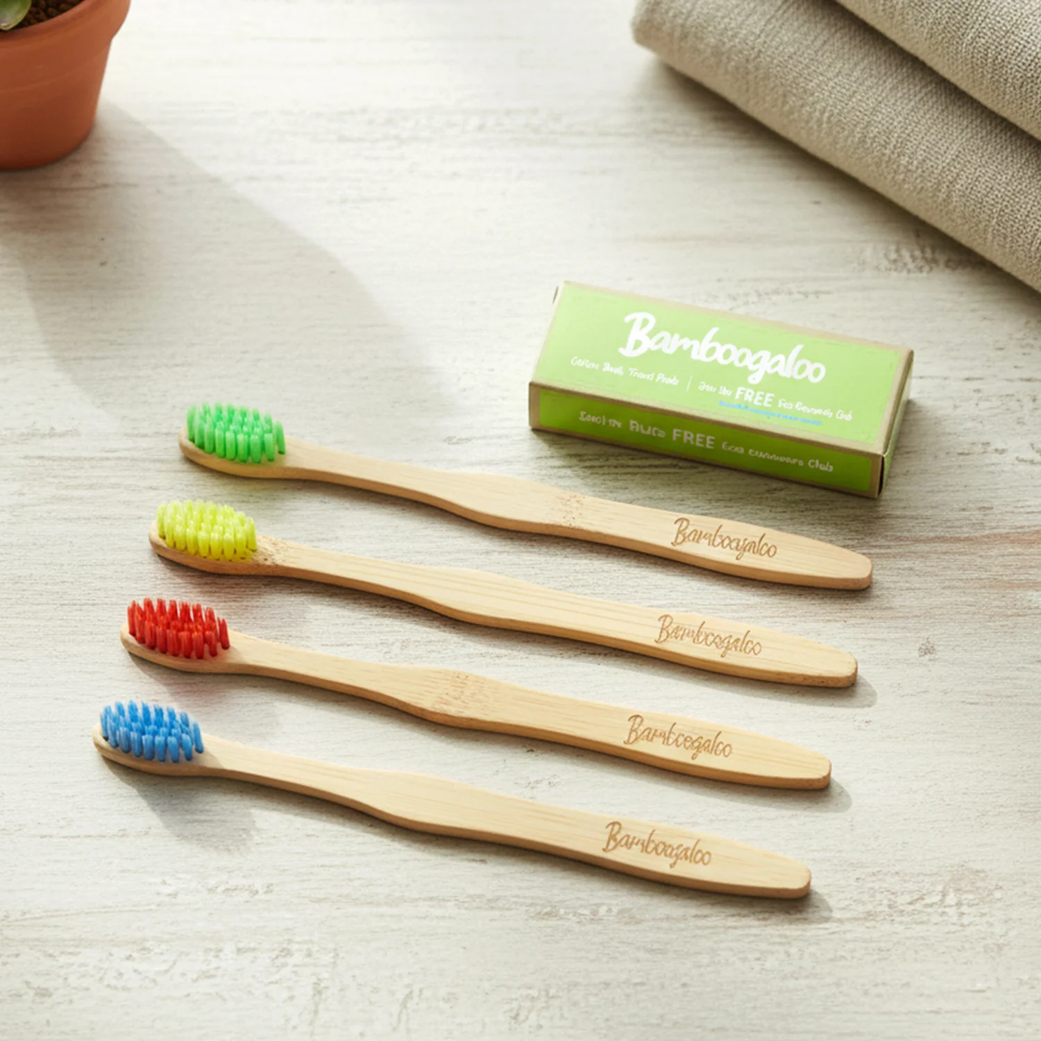Bamboo Toothbrush Set for Adults – Soft Bristles, Pack of 4 - Image 2