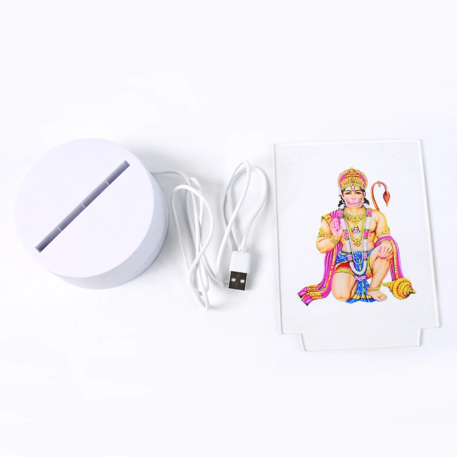 3D Lord Hanuman Frame with Soft White LED Light – Spiritual Decor - Image 4