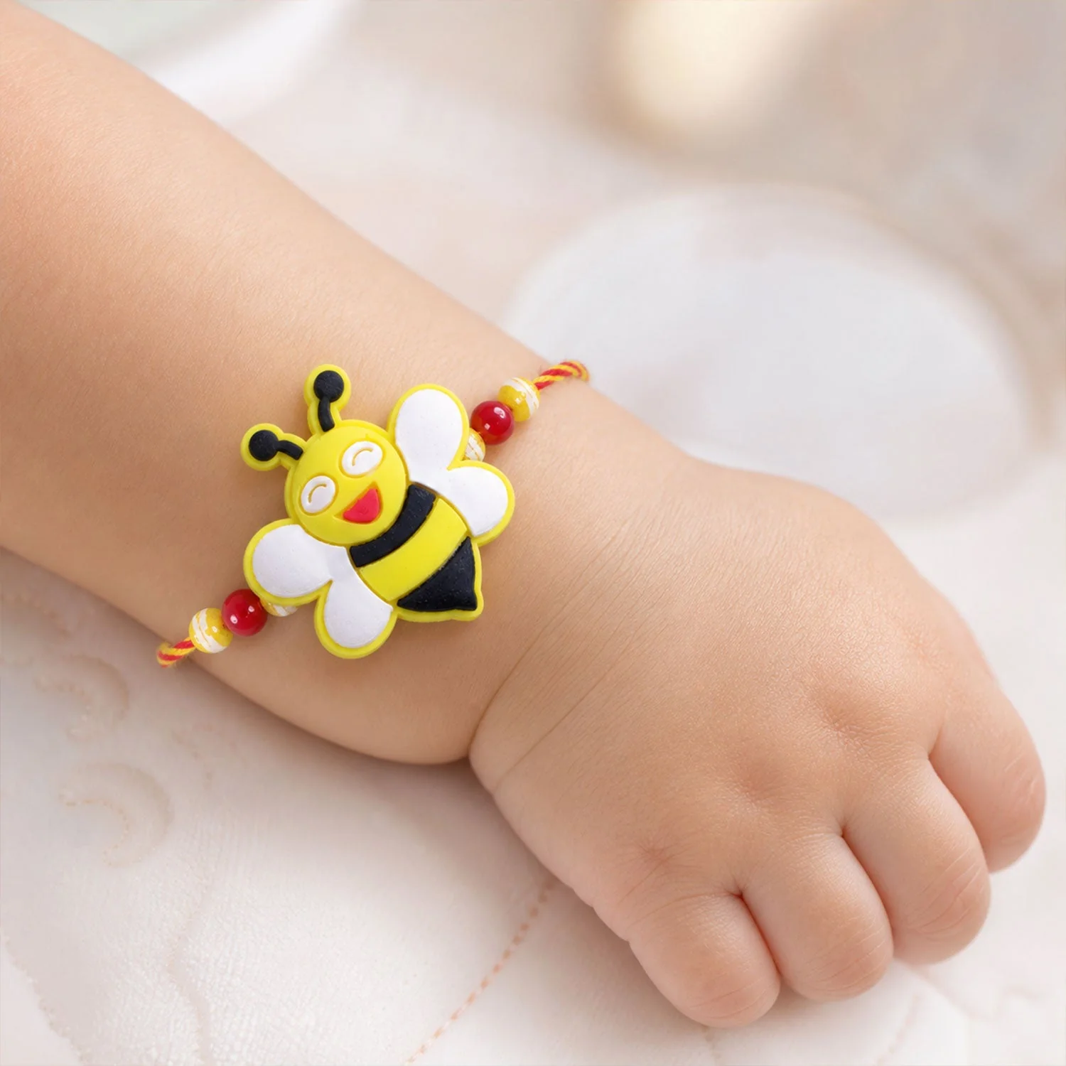 Bee Charm Kids Beaded Premium Traditional Designer Rakhi for Brother - Image 3