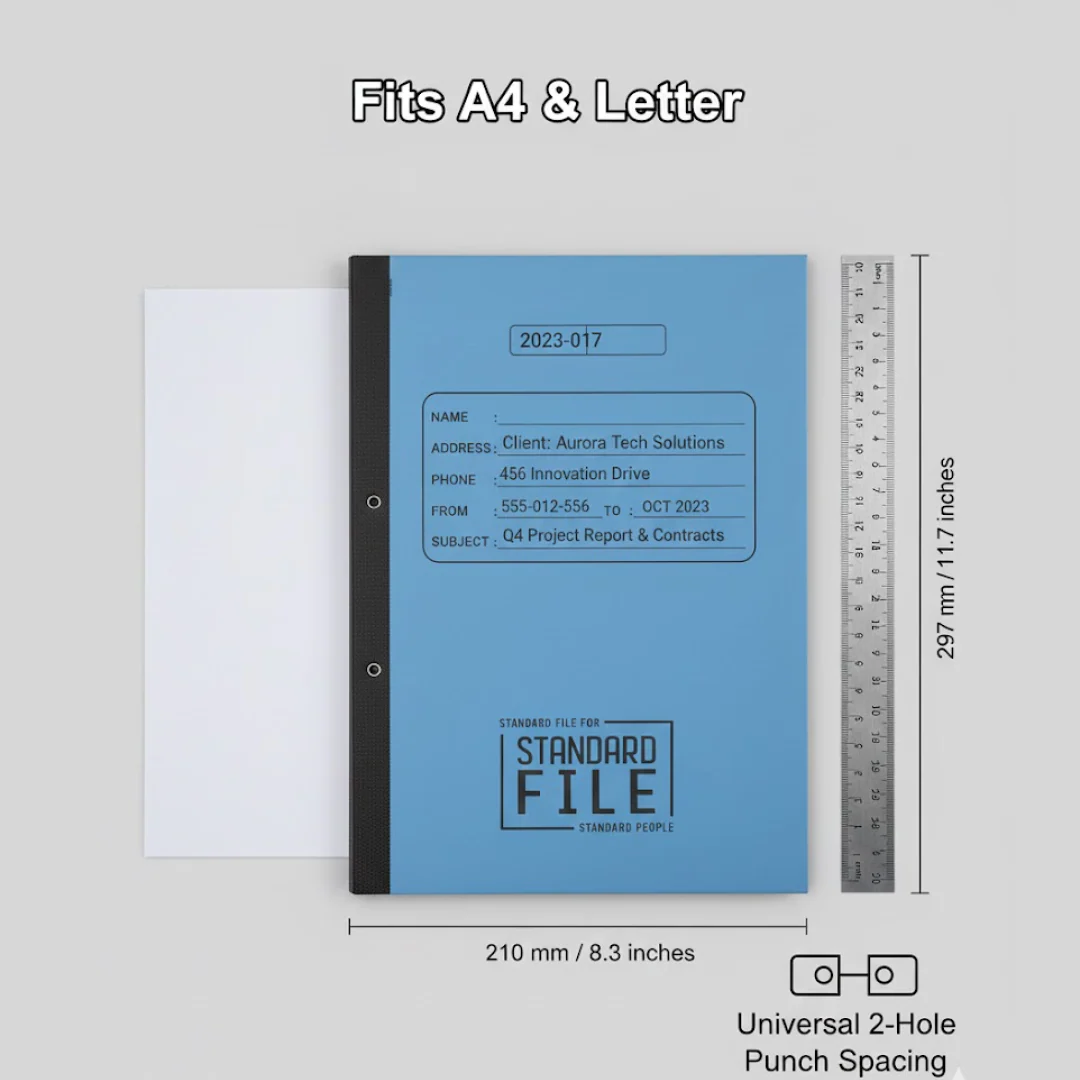 A4 File Folder – Plastic Clip Document Holder | Filora - Image 2