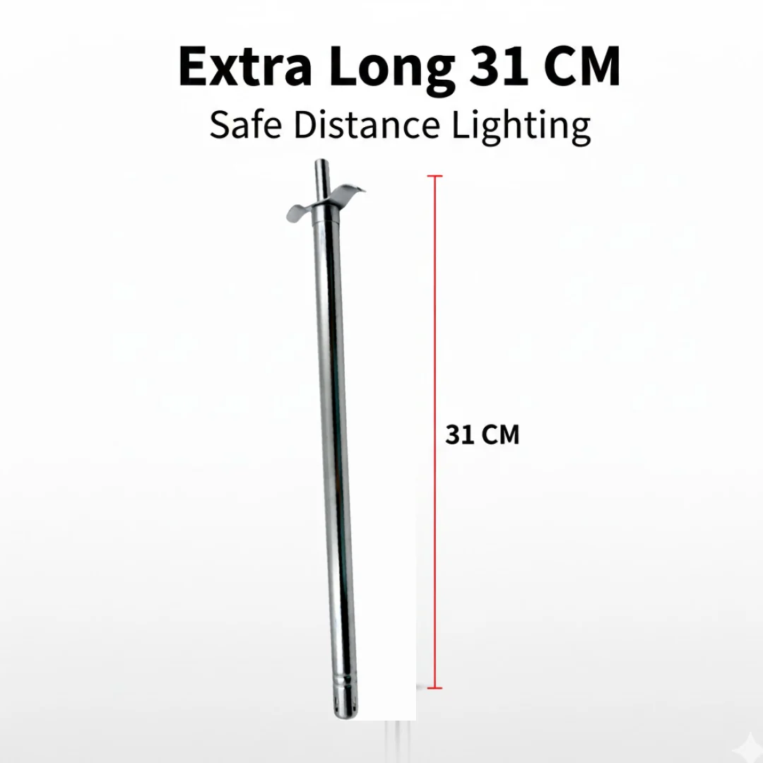 Stainless Steel Gas Lighter – Long Spark for Kitchen | CookAura - Image 4
