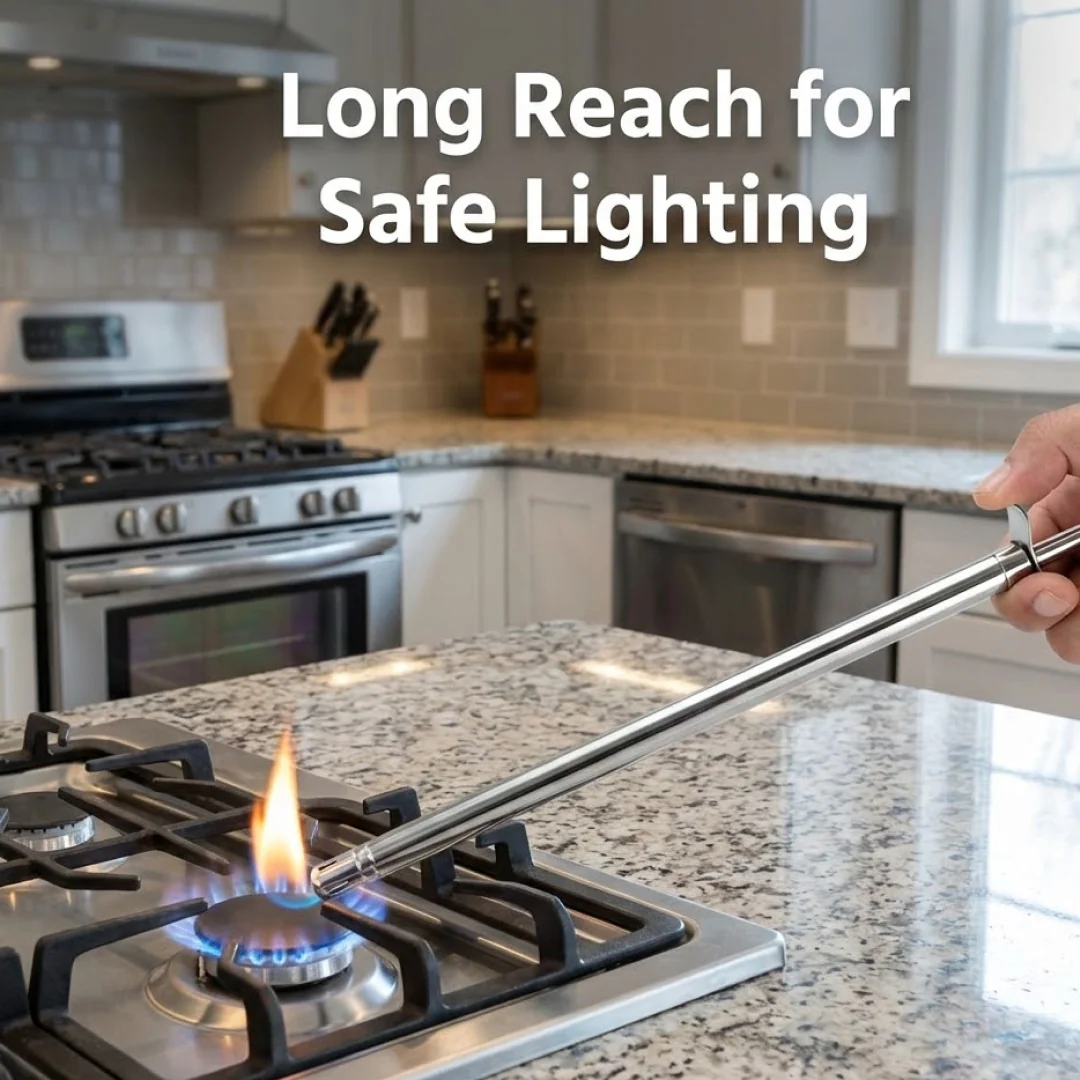 Stainless Steel Gas Lighter – Long Spark for Kitchen | CookAura - Image 5