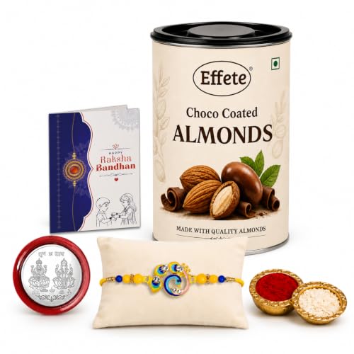 Bird Rakhi Combo - Raksha Bandhan Gift with Choco Almonds 96gm, Pack of 5 | Rakhi Gift - Image 6