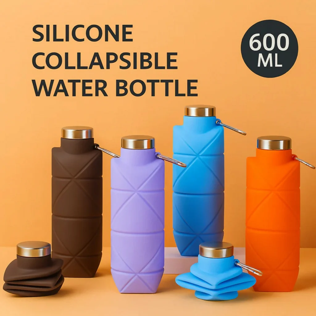 Travel-friendly Collapsible Silicone Water Bottle – Leakproof & Space-saving - Image 3