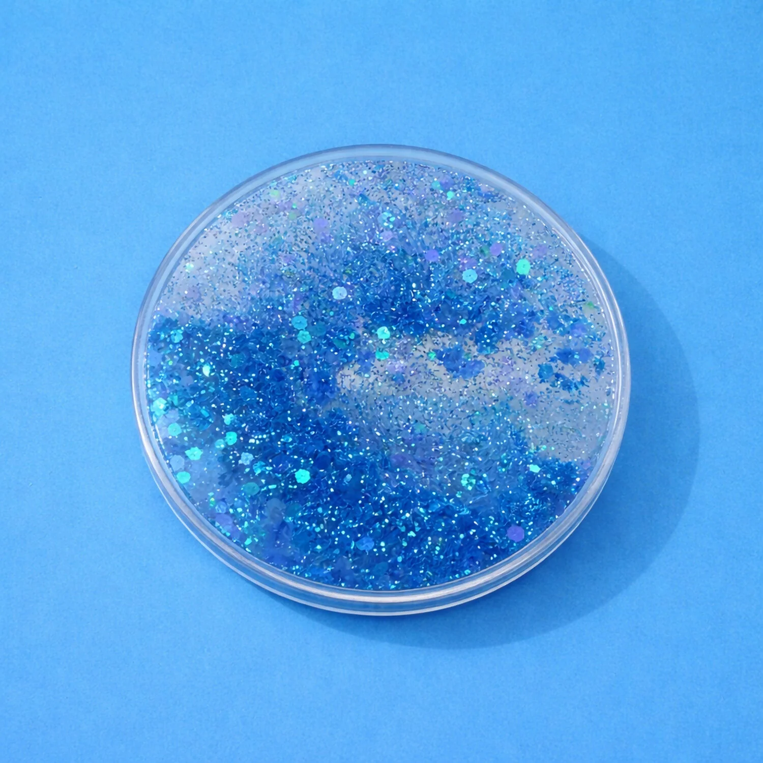 Blue Glitter Resin Tea Coaster – Stylish & Heat Resistant Table Decor