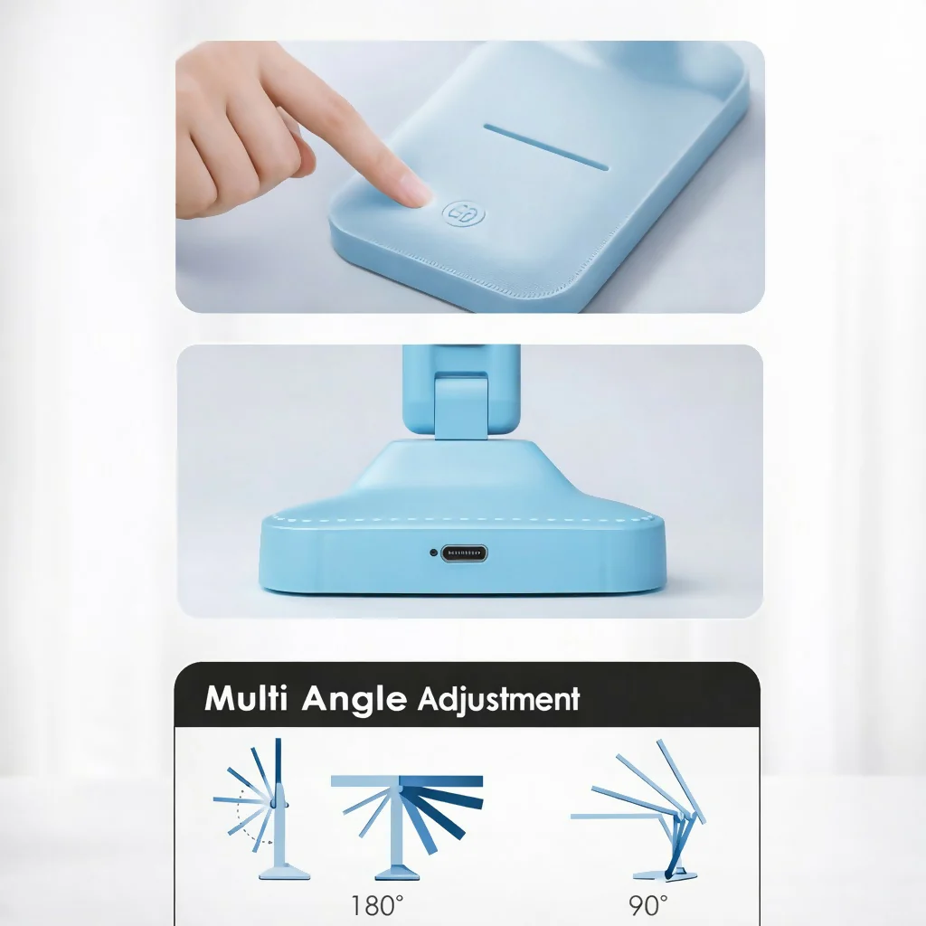 Blue LED Study Table Lamp – Multi-Mode Eye Care Lighting - Image 5