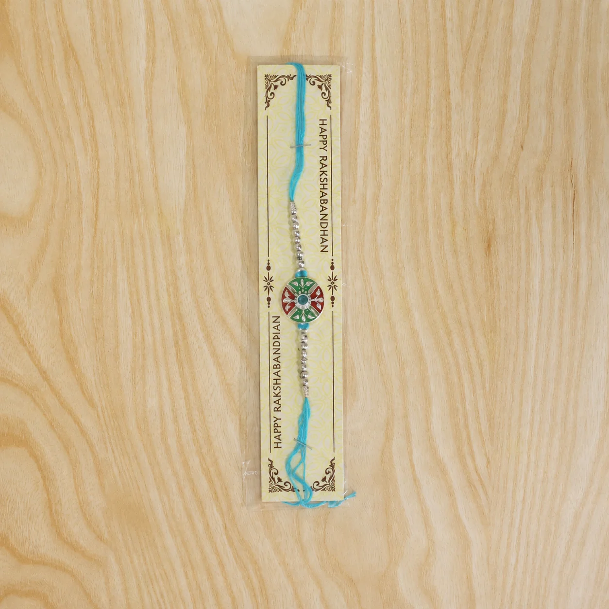 Blue Thread Rakhi – Elegant Traditional Festive Design - Image 7