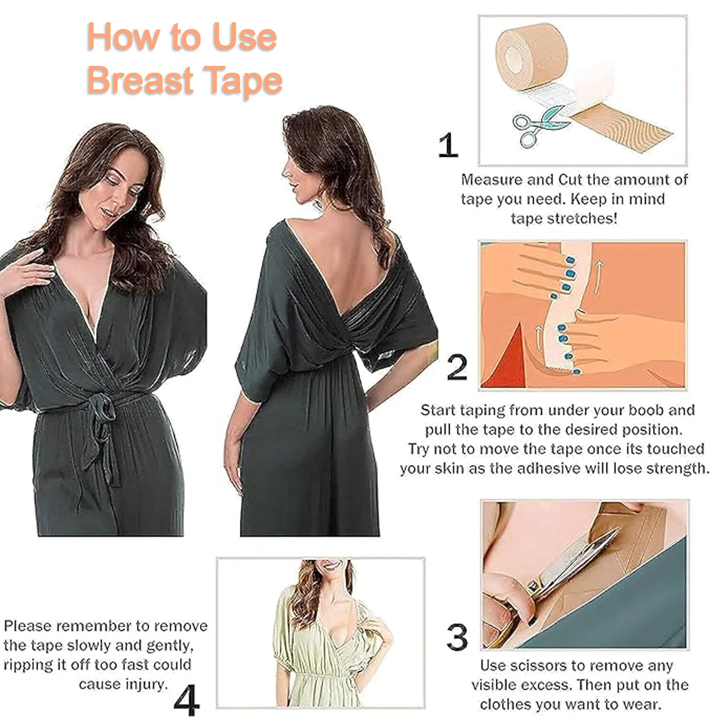 Boob Tape with Nipple Covers – Invisible Lift & Support | Velvet Wellness - Image 7