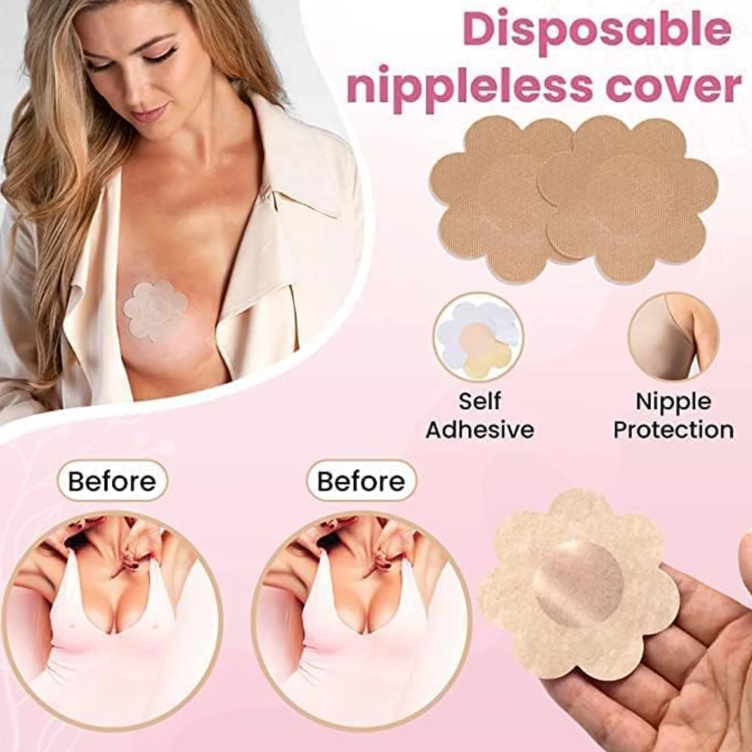 Boob Tape with Nipple Covers – Invisible Lift & Support | Velvet Wellness - Image 8