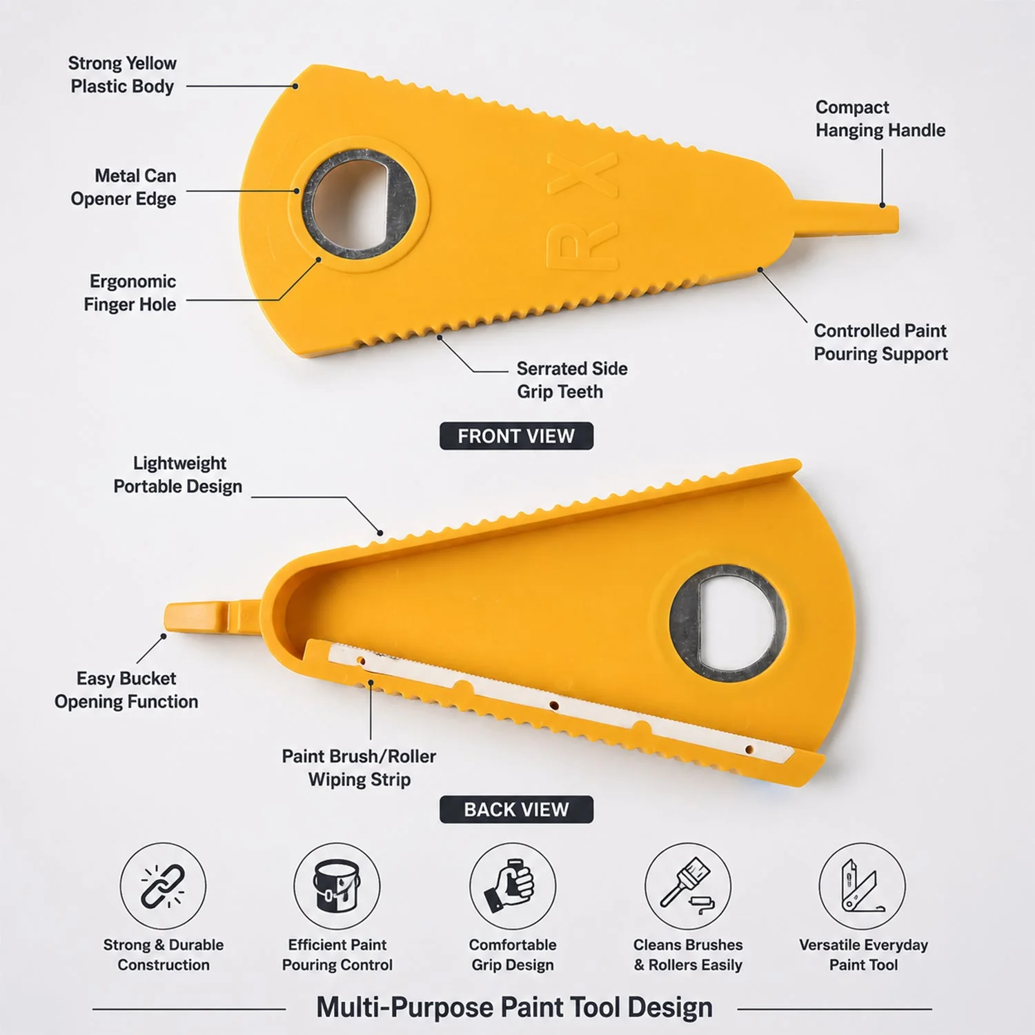 Stainless Steel Multipurpose Bottle & Can Opener – Easy-Grip Design - Image 4