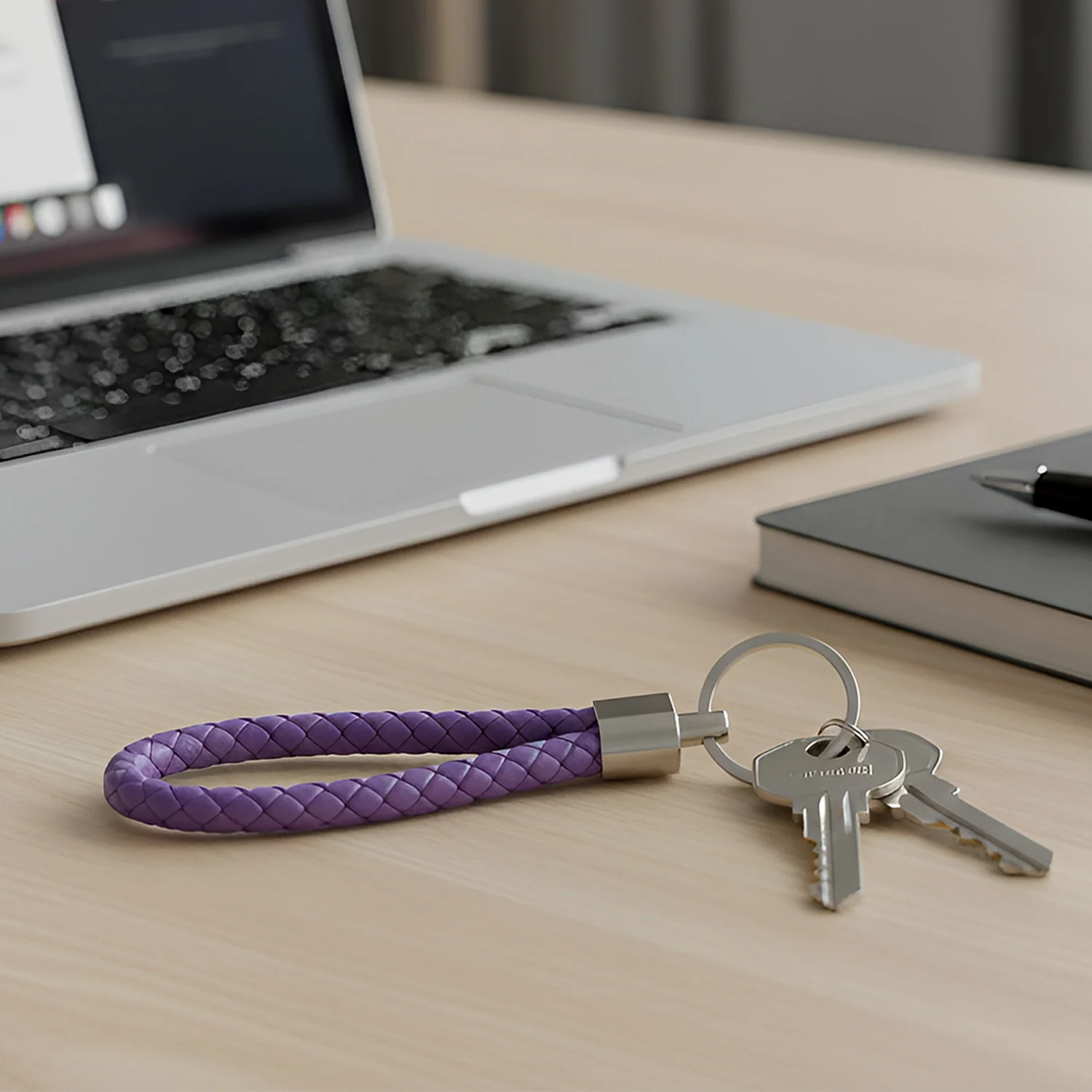Braided Loop Keychain Set – 4-Piece Stylish Key Organizer for Daily Use - Image 6