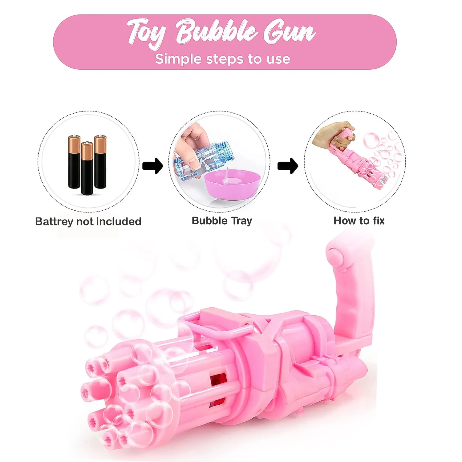 Bubble Gun Toy – 8-Hole Automatic Bubble Maker | Play & Move - Image 4