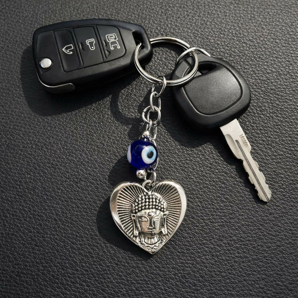 Buddha Evil Eye Keychain – Protective Spiritual Accessory - Image 3