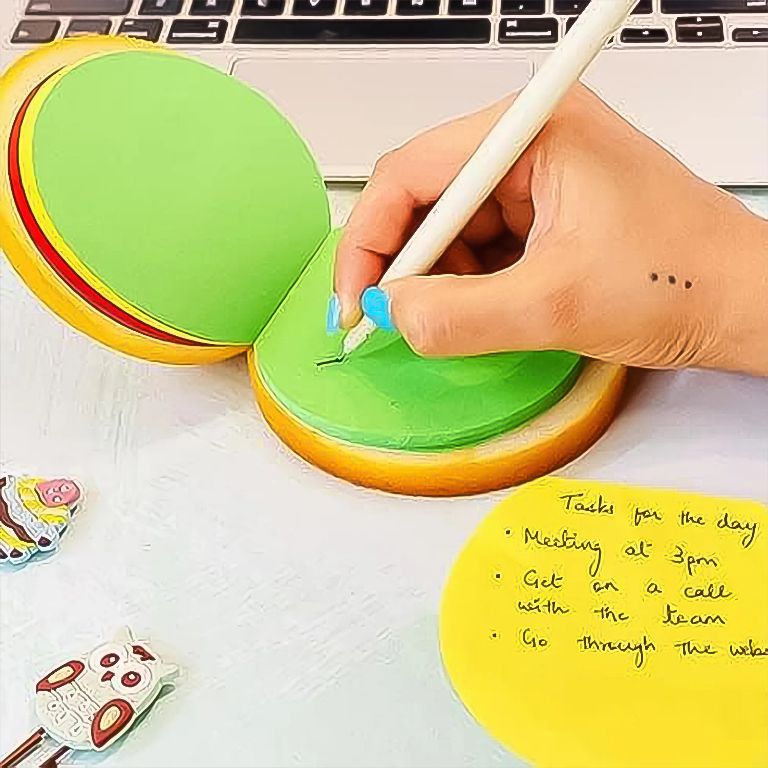 Burger Shaped Sticky Notes – Multicolor Unique Memo Pads | Foloria - Image 9