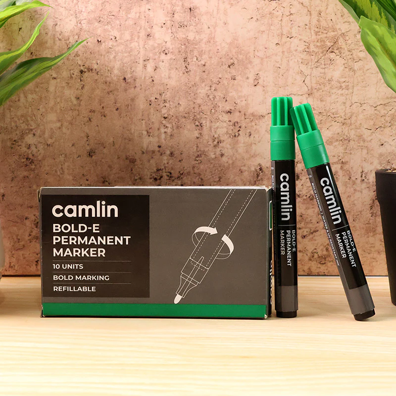Green Permanent Markers – Bold, Refillable & Long-Lasting Ink - Image 2