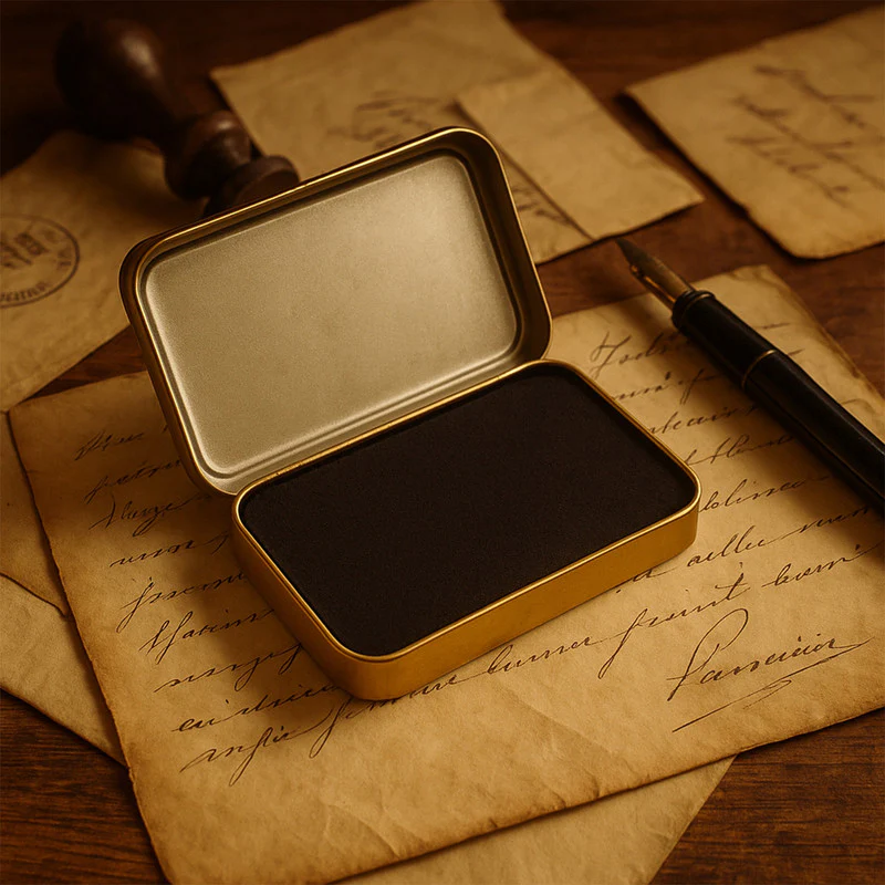 Violet Stamp Pad – Clear, Long-Lasting Impressions with Metal Case - Image 2