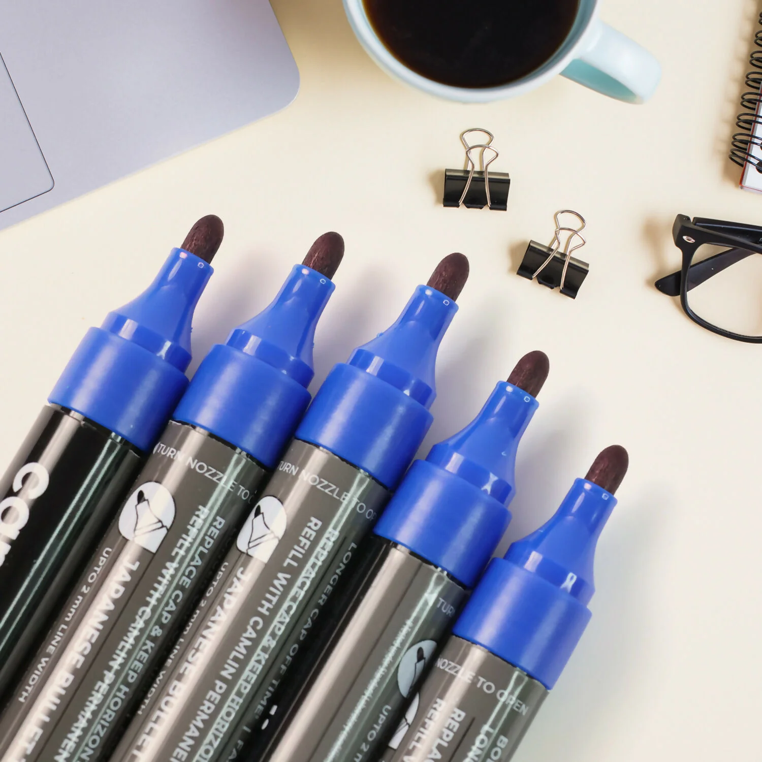 Permanent Marker Blue – Bold, Long-Lasting Ink, Pack of 10 - Image 4