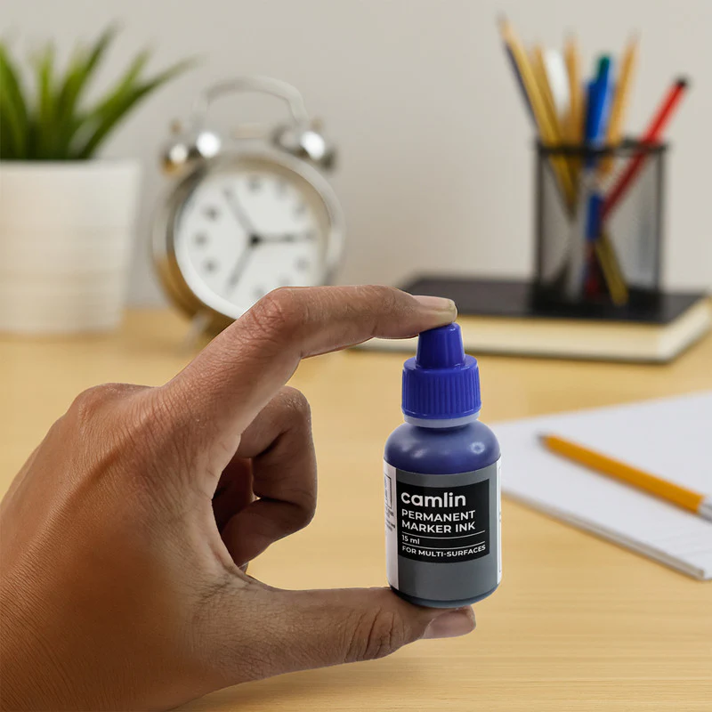 Permanent Marker Ink – 15 ml Blue Multi-Surface Refill - Image 6