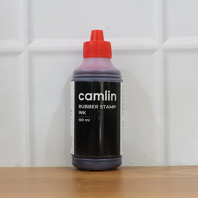 Red Rubber Stamp Ink – 100 ml Bold, Clear, & Fast Drying - Image 4