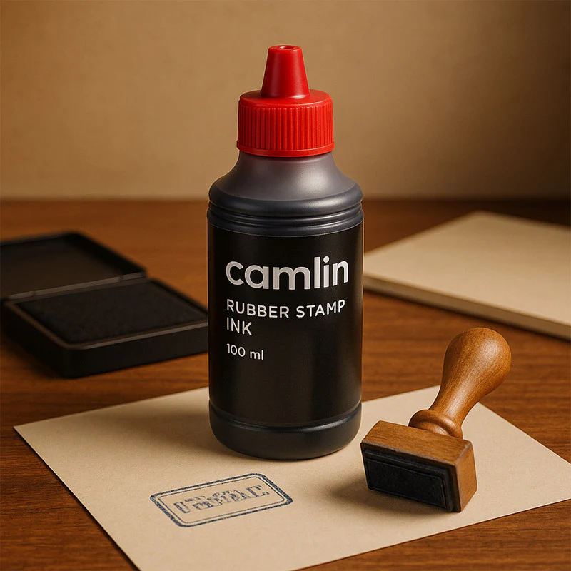 Red Rubber Stamp Ink – 100 ml Bold, Clear, & Fast Drying - Image 6