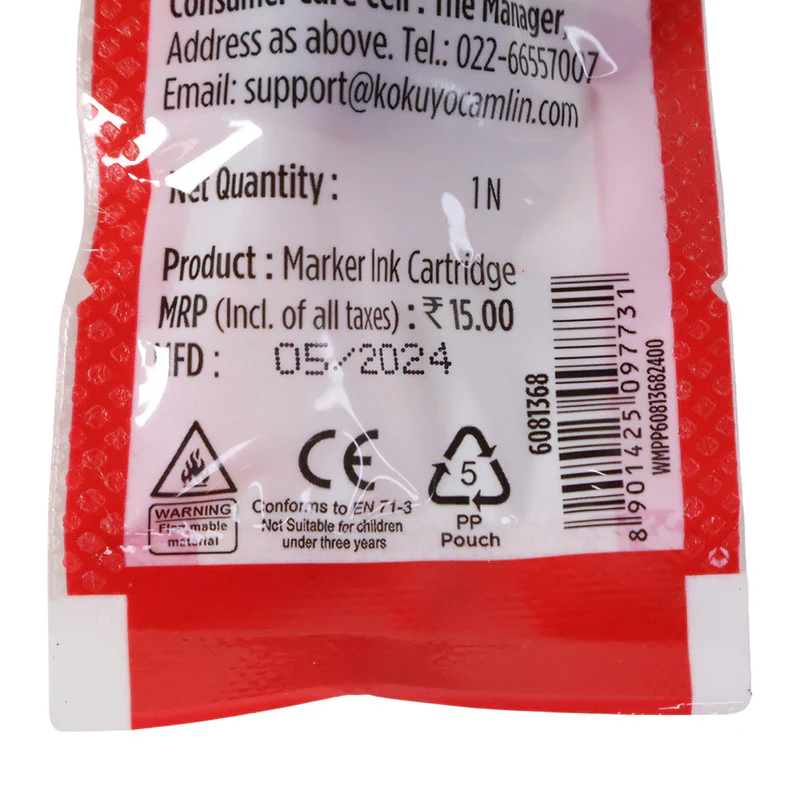 Whiteboard Marker Ink Cartridge – Quick-Drying Red Refill - Image 4