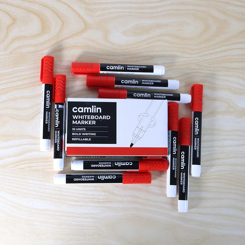 Whiteboard Marker Red – Bold, Refillable Pack of 10 - Image 2