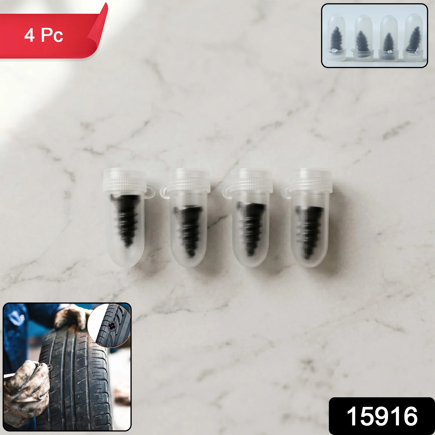 Car & Bike Tubeless Tire Repair Nails – Emergency Quick Fix Kit - Image 2