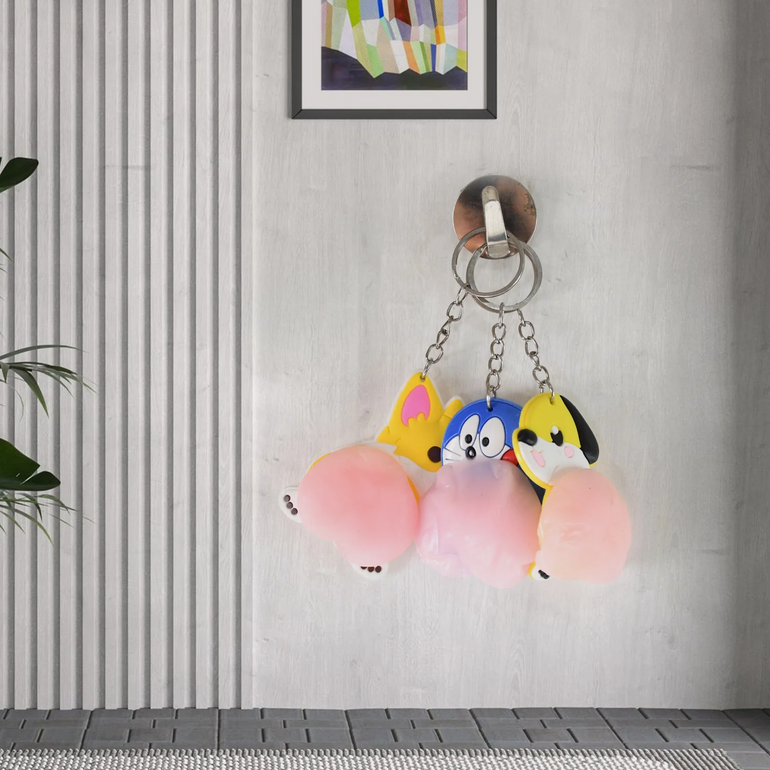 Cartoon Animal Keychain – Soft Silicone Stress Relief Toy - Image 3