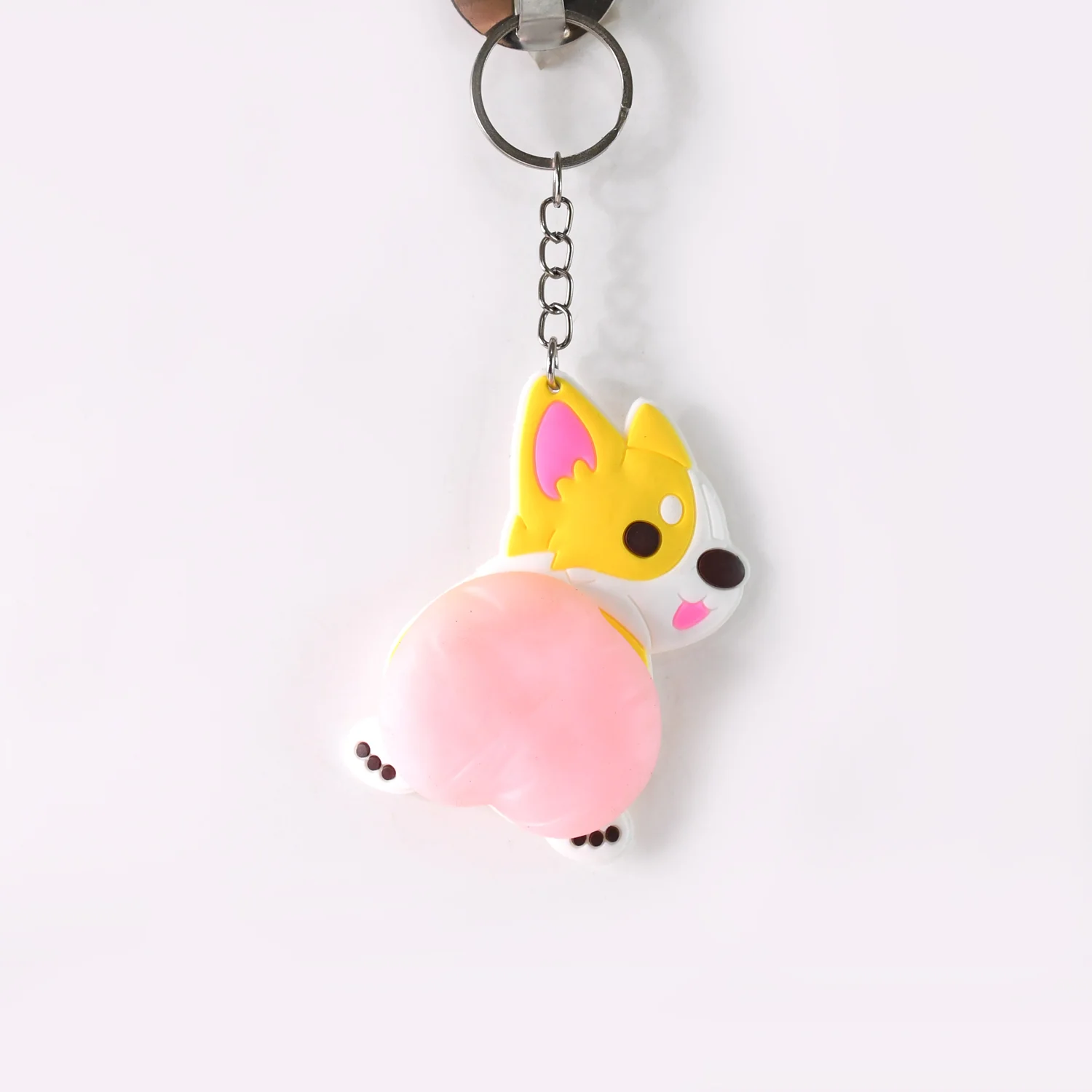 Cartoon Animal Keychain – Soft Silicone Stress Relief Toy - Image 4