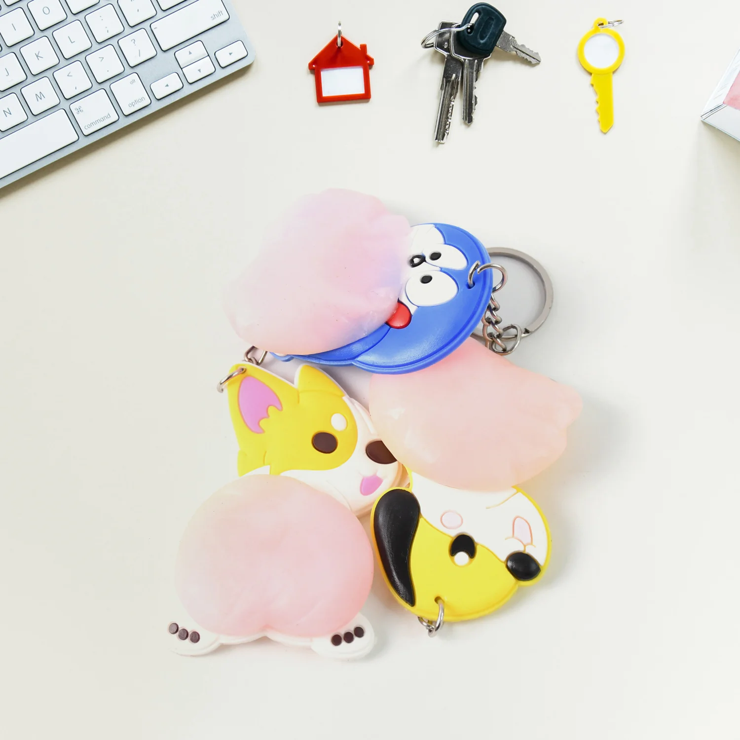 Cartoon Animal Keychain – Soft Silicone Stress Relief Toy - Image 5