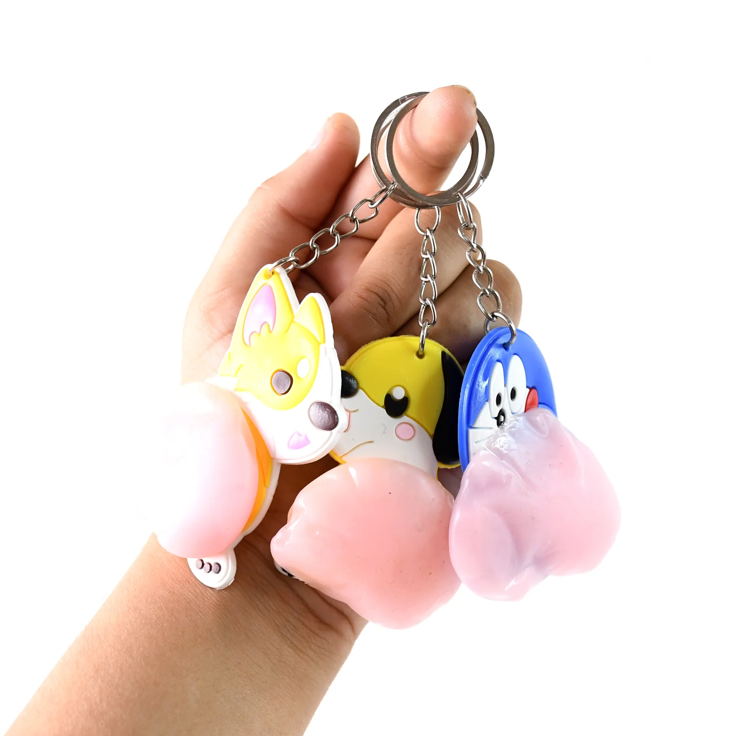 Cartoon Animal Keychain – Soft Silicone Stress Relief Toy - Image 6