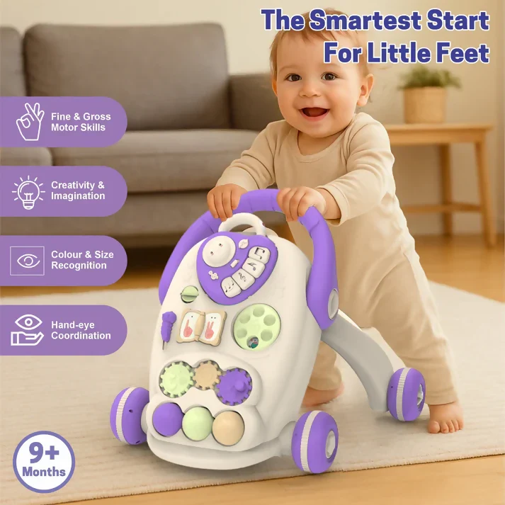 Baby Walker with Anti-Slip Wheels – Safe Musical Walker for 9+ Months - Image 2