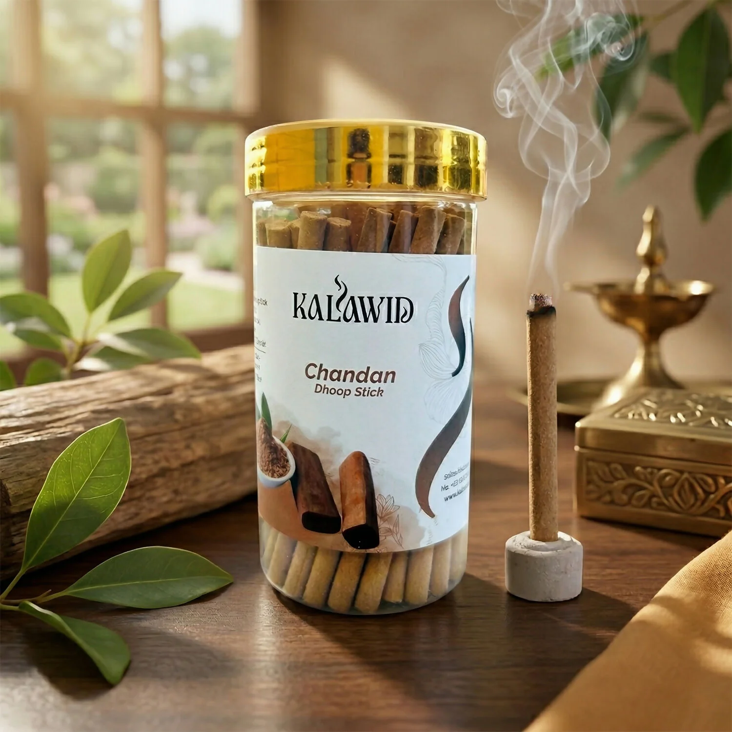 Chandan Dhoop Sticks Jar – Long-lasting soothing aroma for spirituality - Image 3