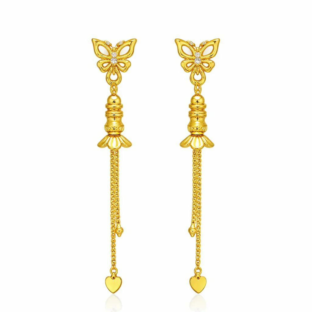 Small Size Earrings – Elegant Gold Dangle for Every Day Wear - Image 3