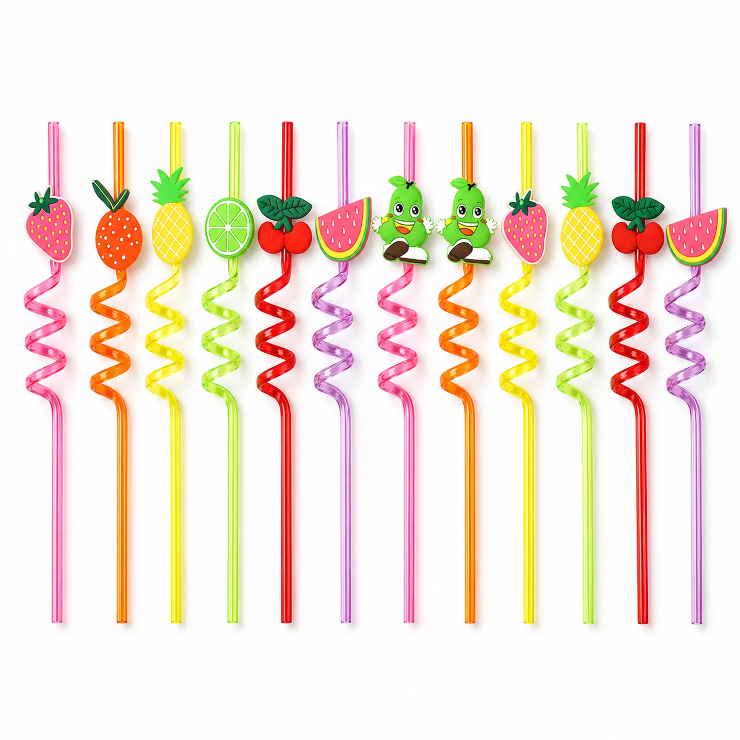 Reusable Plastic Straws – Cartoon Truck Design, 12 Pcs | Siplix - Image 4
