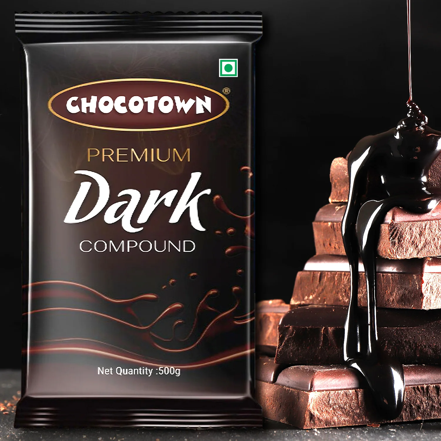 Dark Chocolate Compound – 500gm Baking Slab | Chocotown - Image 5