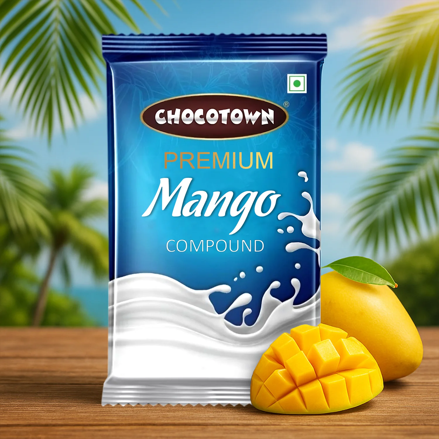 Mango Compound Chocolate – Premium 500gm Slab | Chocotown - Image 2
