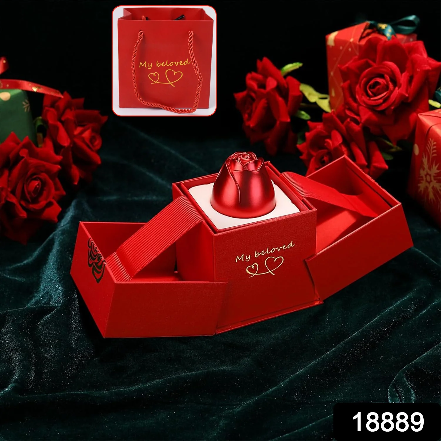 Rose Ring Box Jewellery – Romantic Gift with Magical Presentation - Image 2