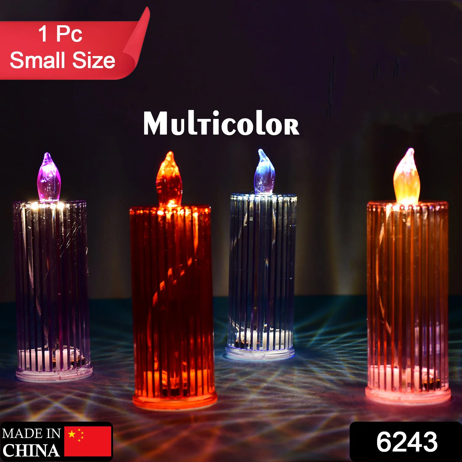 LED Crystal Candle – Glitter Swirling Multicolor Decor | Styleva - Image 2