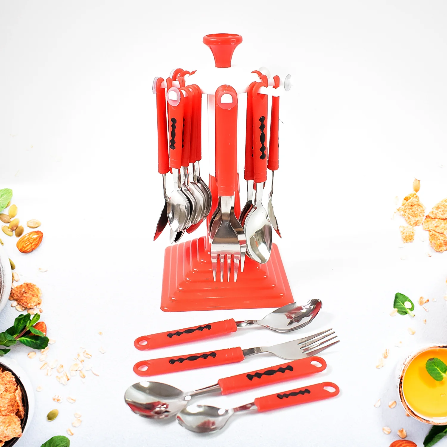 Stainless Steel Cutlery Set – 24-Piece with Stand | Serve Stellar - Image 5