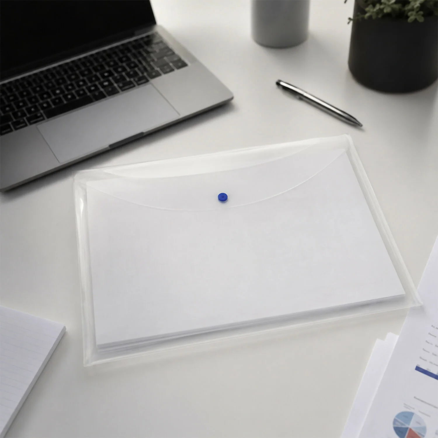 Clear Document Envelope Folder – Secure, See-Through A4 Organizer - Image 4