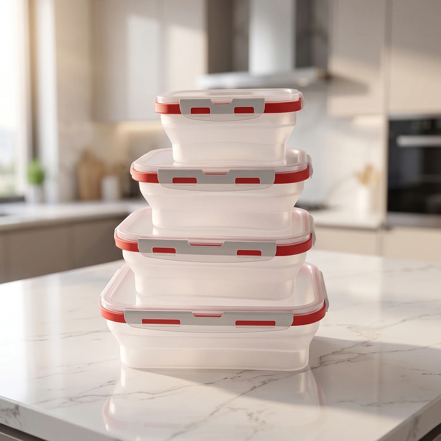 Collapsible Food Storage Container Set – Space-Saving & Airtight - Image 7